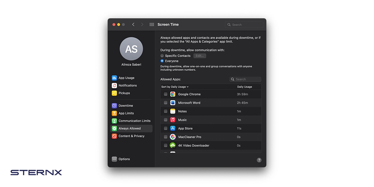 كيفية ضبط إعدادات الرقابة الأبوية على نظام Mac. النافذة المسموح بها دائمًا في إعدادات MacBook