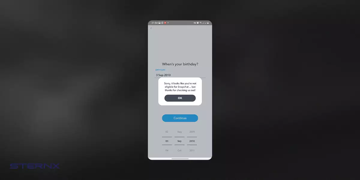 إدخال تاريخ الميلاد على Snapchat